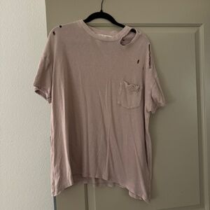 Free People : We the Free Rubi Distressed Tee - Tan